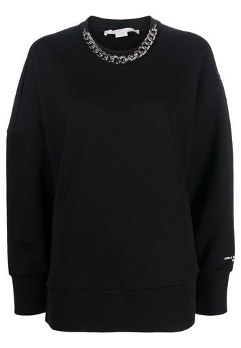 Stella McCartney chain-link cotton sweatshirt - Nero