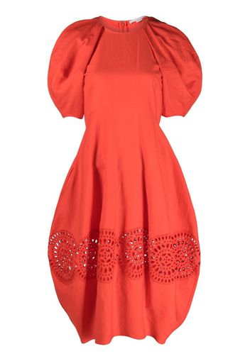 Stella McCartney cut-out puff midi dress - Rosso