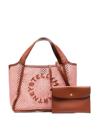 Stella McCartney Borsa tote Stella con ricamo - Marrone