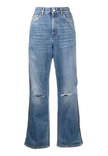 Stella McCartney Jeans dritti con zip - Blu