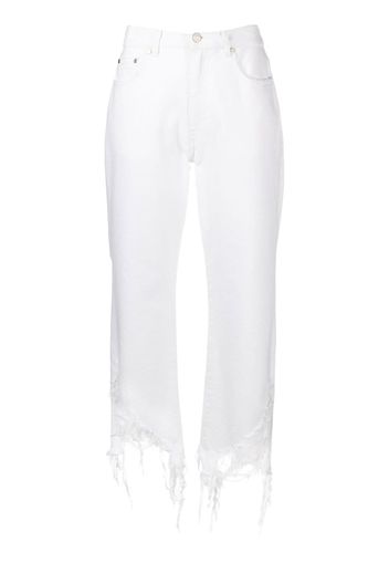 Stella McCartney Jeans dritti con effetto vissuto - Bianco