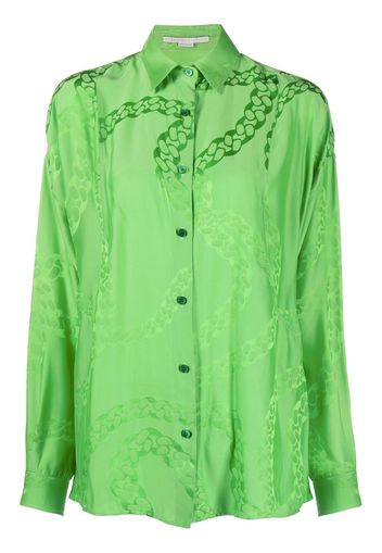 Stella McCartney chain-link print long-sleeve shirt - Verde