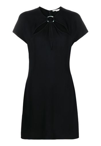 Stella McCartney Abito corto con dettaglio cut-out - Nero