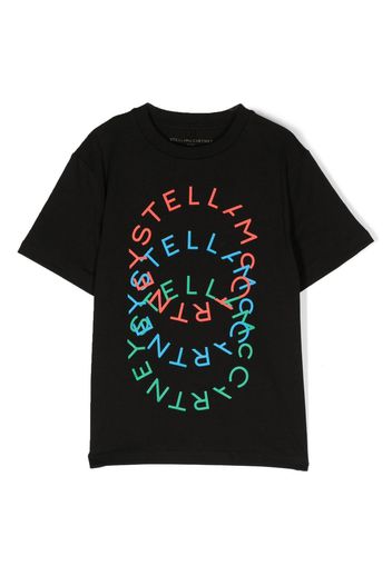 Stella McCartney Kids logo-print short-sleeve T-shirt - Nero
