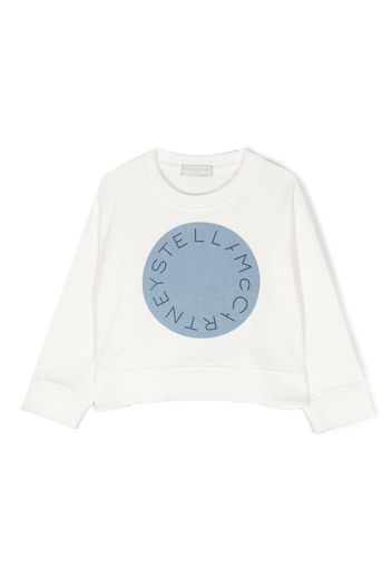 Stella McCartney Kids logo-print long-sleeve T-shirt - Bianco