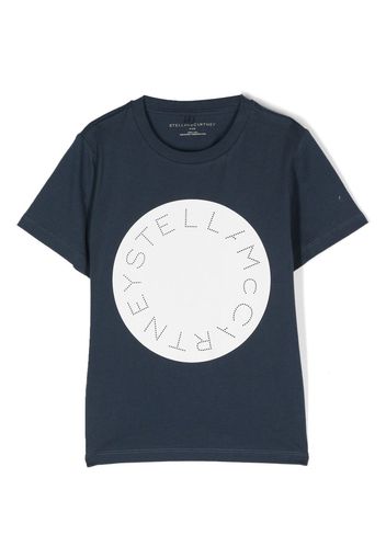 Stella McCartney Kids logo-print cotton T-shirt - Blu