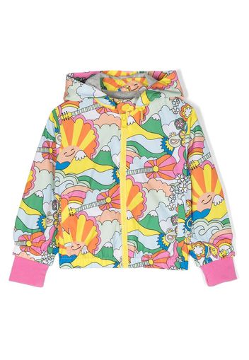 Stella McCartney Kids graphic-print hooded jacket - Giallo