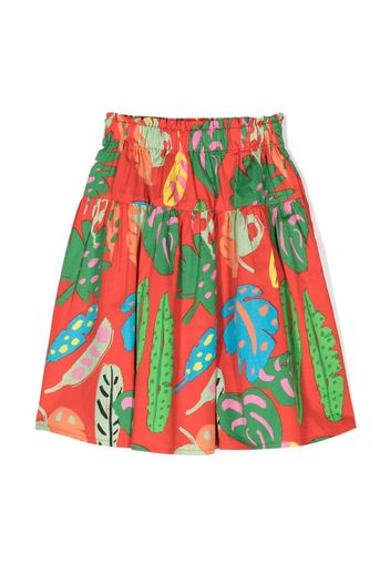 Stella McCartney Kids graphic-print organic-cotton skirt - Rosso