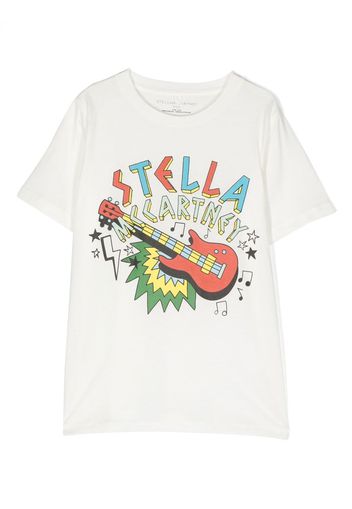 Stella McCartney Kids logo-print short-sleeve T-shirt - Bianco