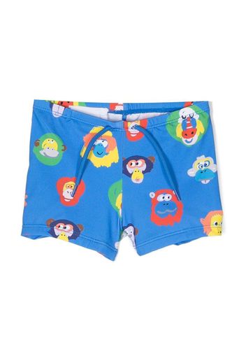 Stella McCartney Kids graphic-print swim shorts - Blu