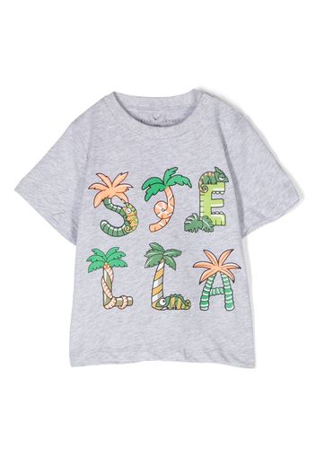 Stella McCartney Kids logo-print short-sleeved T-shirt - Grigio