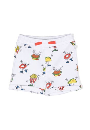 Stella McCartney Kids graphic-print track shorts - Bianco