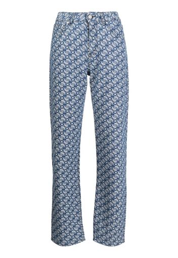 Stella McCartney graphic-print high-waisted jeans - Blu