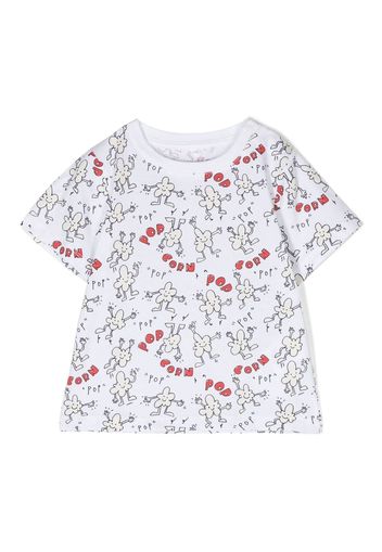 Stella McCartney Kids graphic organic-cotton T-shirt - Bianco
