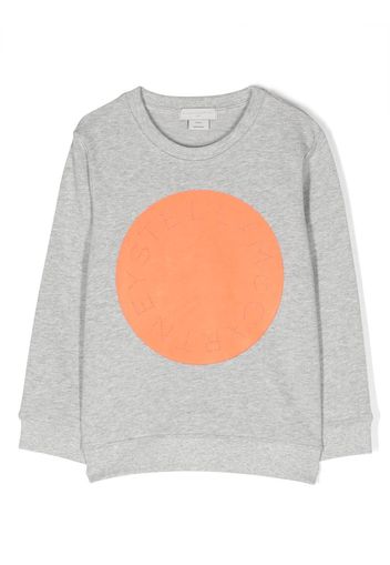 Stella McCartney Kids logo-print cotton sweatshirt - Grigio