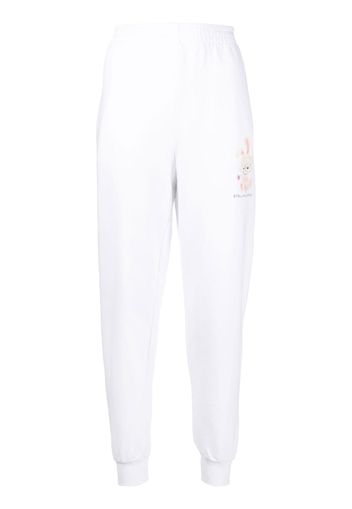 Stella McCartney Pantaloni sportivi con stampa grafica - Bianco