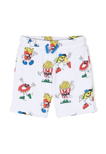 Stella McCartney Kids graphic-print track shorts - Bianco