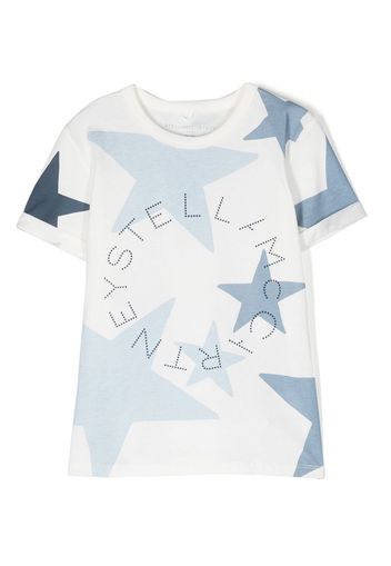 Stella McCartney Kids star-print short-sleeve T-shirt - Bianco