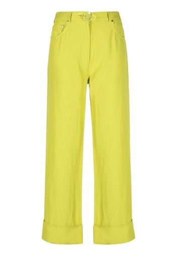 Stella McCartney Pantaloni dritti a vita alta - Verde