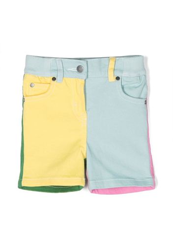 Stella McCartney Kids colour-block panelled shorts - Blu