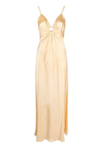 Stella McCartney ring-detail satin maxi dress - Arancione