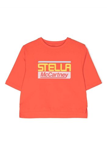 Stella McCartney Kids logo-print organic cotton T-shirt - Rosso