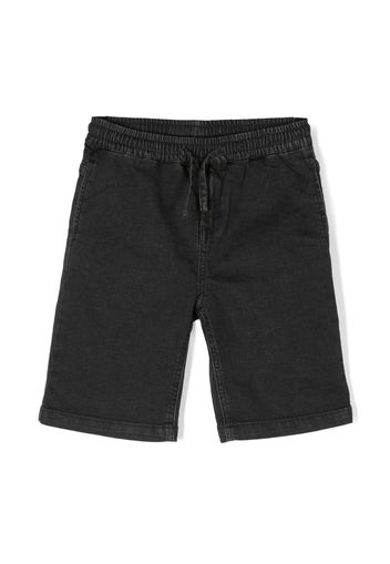 Stella McCartney Kids drawstring-waist cotton shorts - Nero