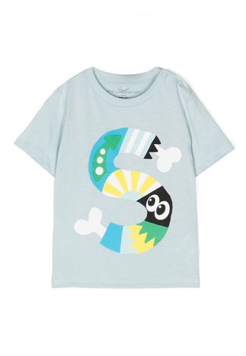 Stella McCartney Kids graphic cotton T-shirt - Blu