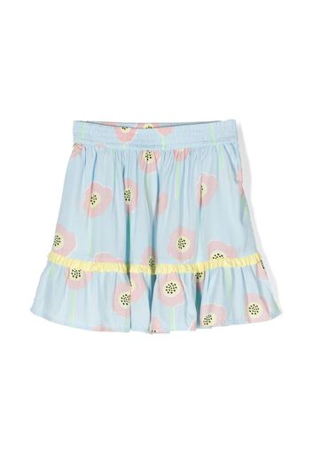 Stella McCartney Kids Gonna a fiori con ruches - Blu