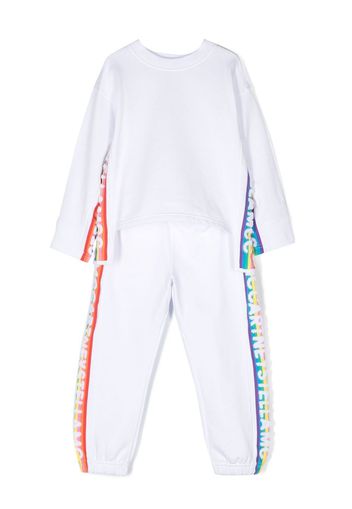 Stella McCartney Kids logo-tape tracksuit - Bianco