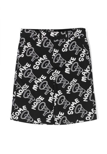 Stella McCartney Kids graphic-motif shorts - Nero