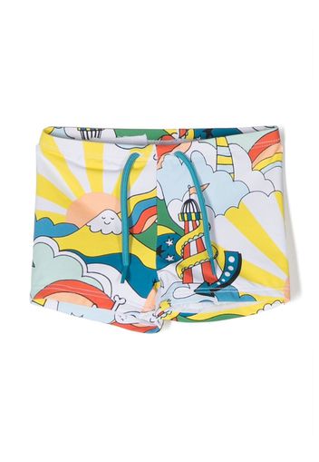 Stella McCartney Kids graphic-print swim shorts - Blu