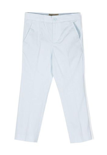 Stella McCartney Kids pressed-crease cotton trousers - Blu