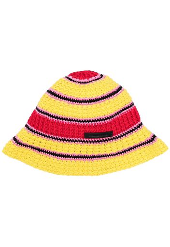 Stella McCartney crochet knit cotton bucket hat - Giallo