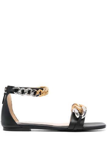 Stella McCartney Sandali Fallabella con bordo a catena - Nero