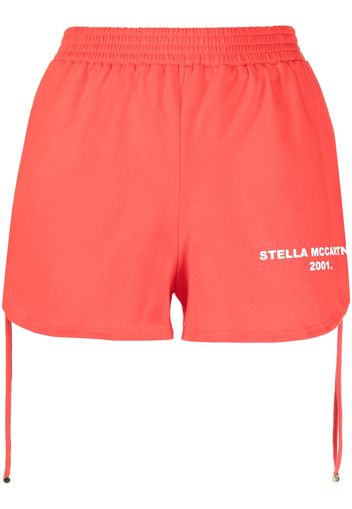 Stella McCartney side drawstring-fastening shorts - Rosso