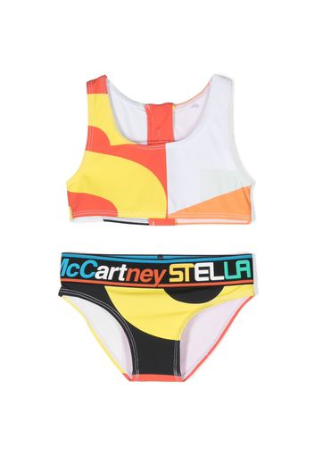 Stella McCartney Kids graphic-print zipped bikini set - Bianco