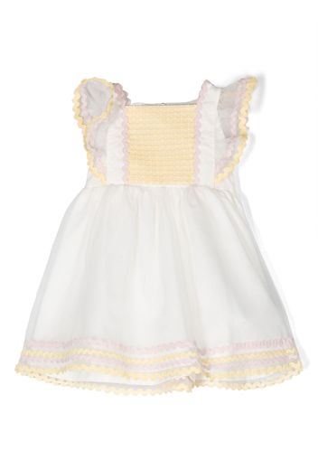 Stella McCartney Kids zigzag-detail ruffled dress - Toni neutri