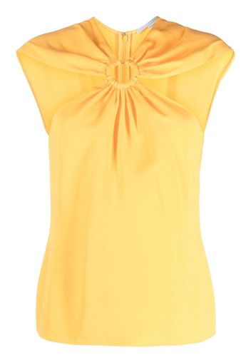 Stella McCartney ring-hardware cold-shoulder top - Giallo