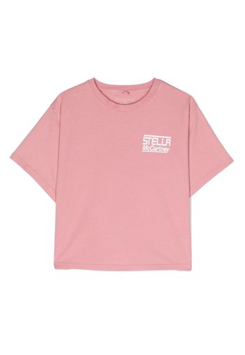 Stella McCartney Kids logo-print T-shirt - Rosa