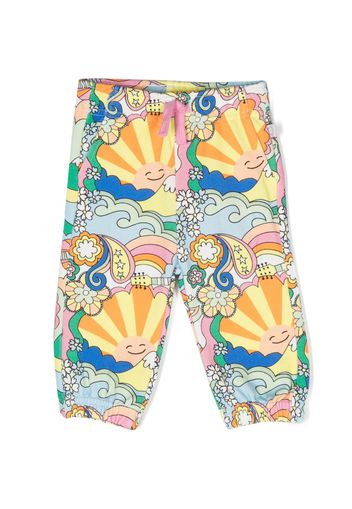 Stella McCartney Kids graphic-print cotton trousers - Giallo