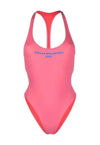 Stella McCartney logo-print cut-out swimsuit - Rosa