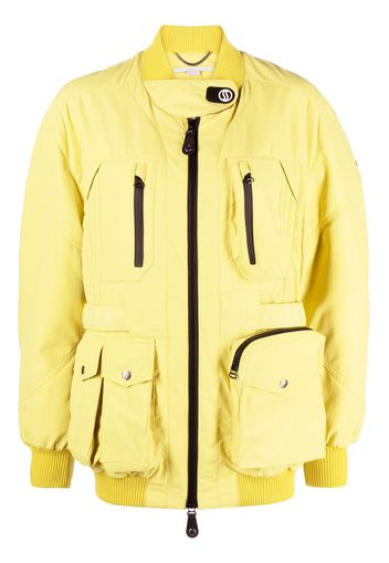 Stella McCartney logo-patch bomber jacket - Giallo