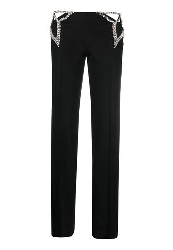 Stella McCartney cut-out detail straight-leg trousers - Nero