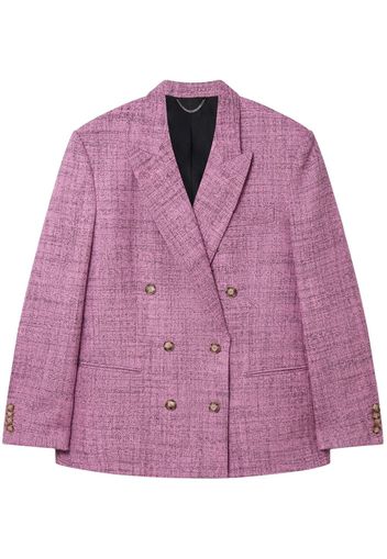 Stella McCartney Wool Mouline Oversized Double-Breasted Blazer - Rosa