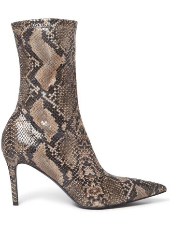 Stella McCartney Stella Iconic python-print boots - Marrone