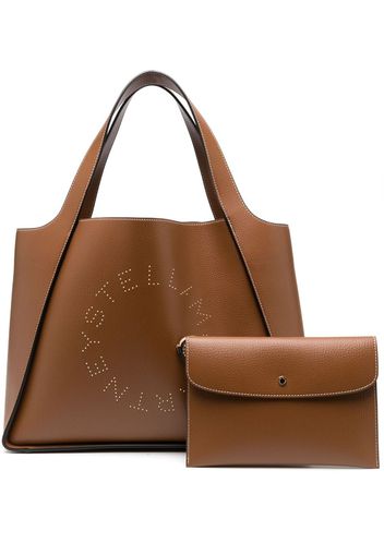 Stella McCartney logo-embellished tote bag - Marrone