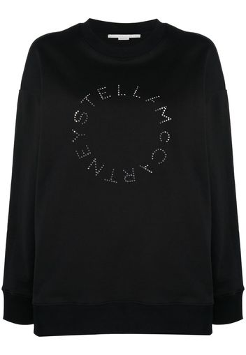 Stella McCartney rhinestone-embellished logo sweatshirt - Nero