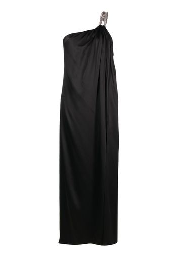 Stella McCartney one-shoulder chain-strap gown - Nero