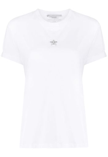 Stella McCartney Mini Star-embroidery cotton T-shirt - Bianco